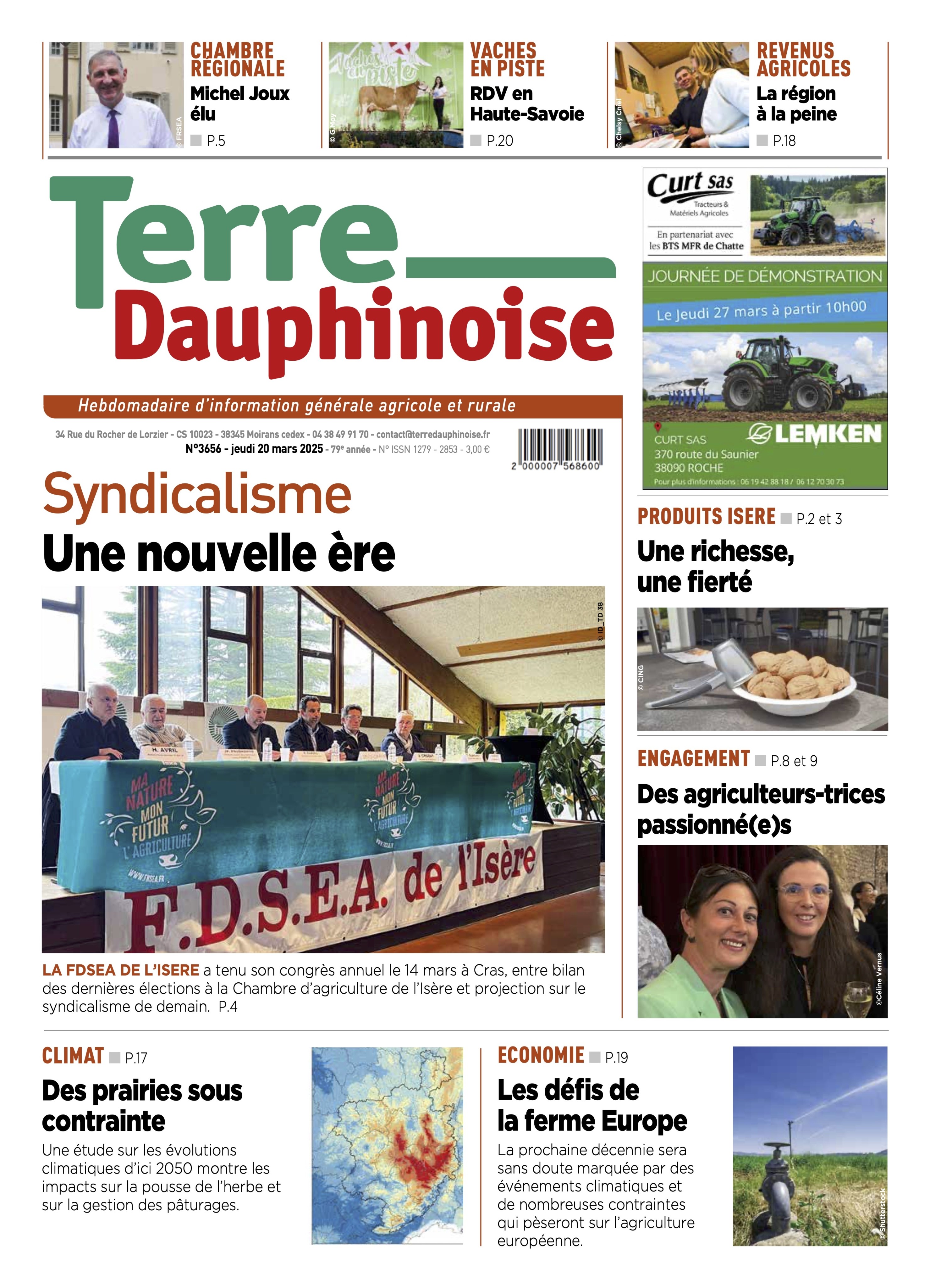 Une de journal tribune