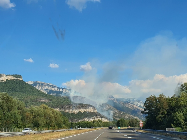 Incendie de forêt dans le Pays voironnais