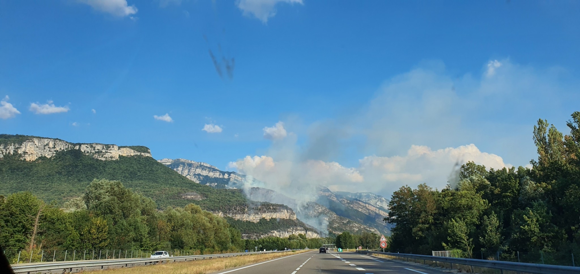 Incendie de forêt dans le Pays voironnais