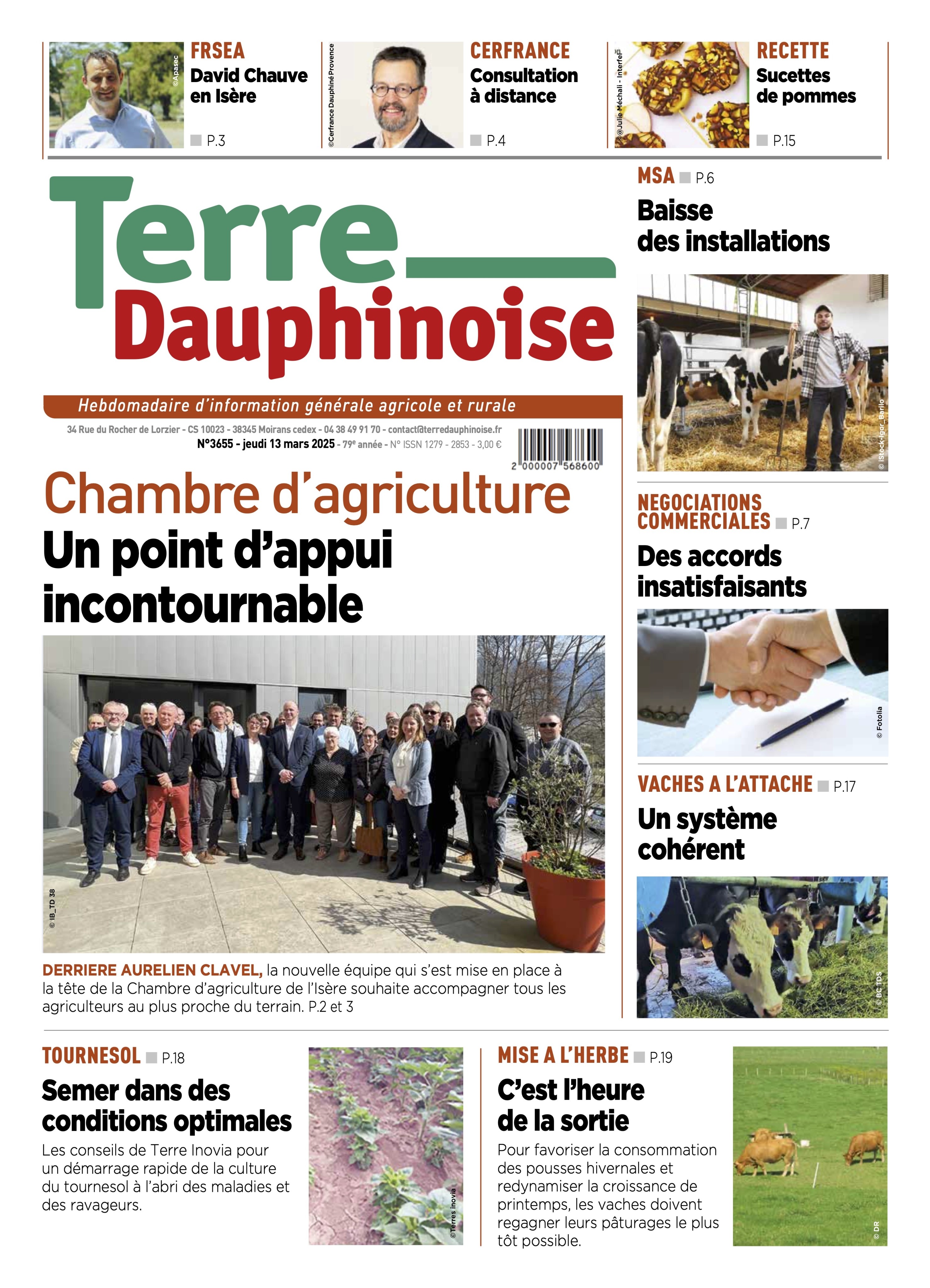 La Une de Terre Dauphinoise